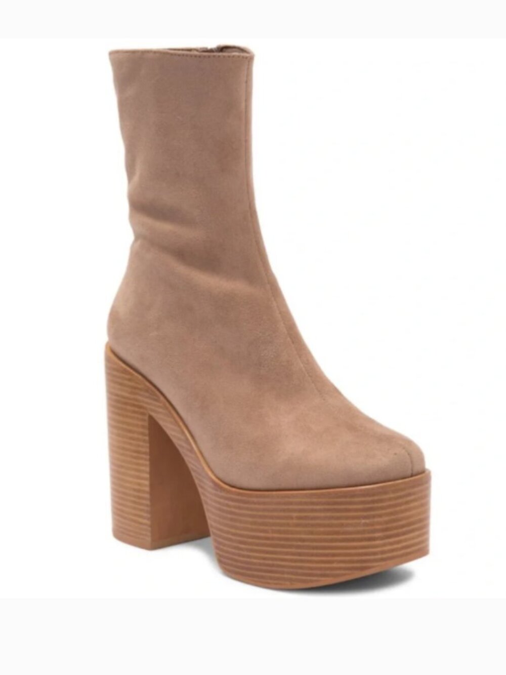 *HOT* Jeffrey Campbell 2022 MEXIQUE-3 Boots, Taupe, Stretchy Suede, Size 8.5! - Picture 13 of 15
